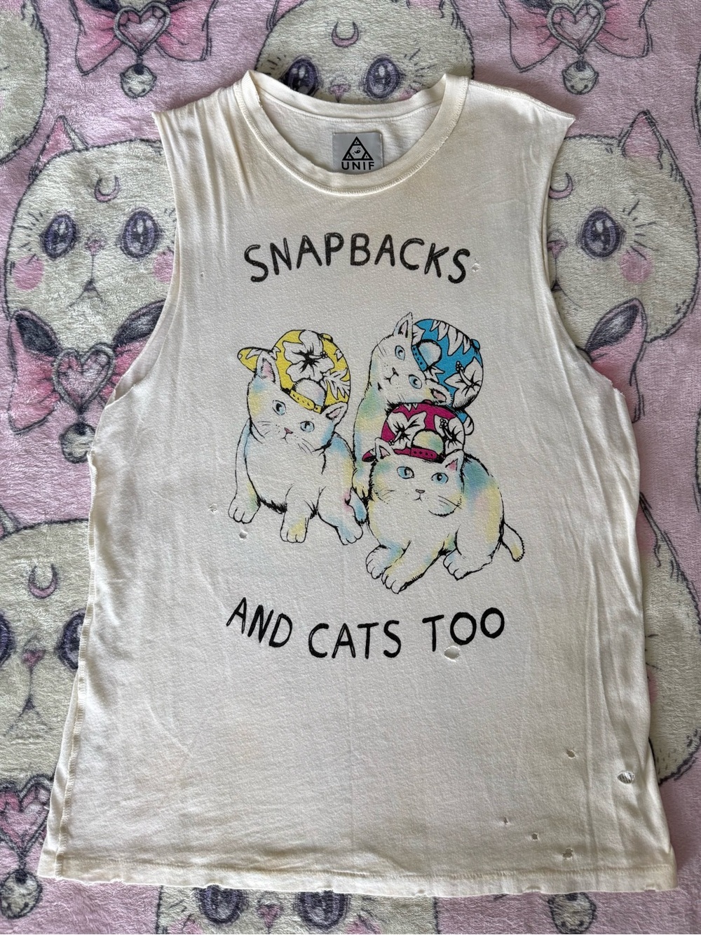 UNIF Snapbacks And Cats Too Tank Top